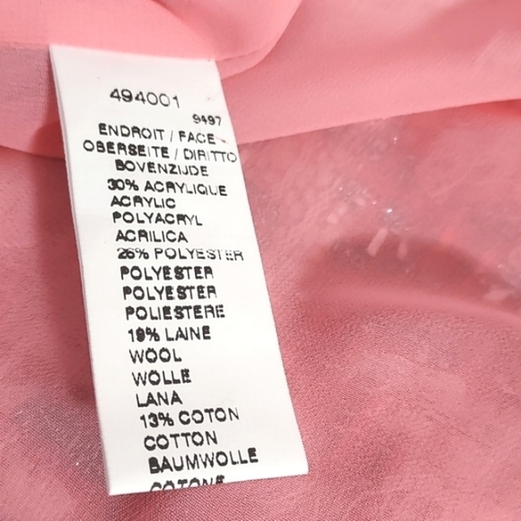 NWOT Amen Wardy Aspen Metallic Tweed Mid Length Jacket Pink Red Size FR36 - Picture 16 of 17